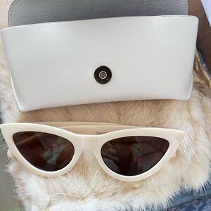 Eleventh Hour Ivory Cat Eye Sunglasses